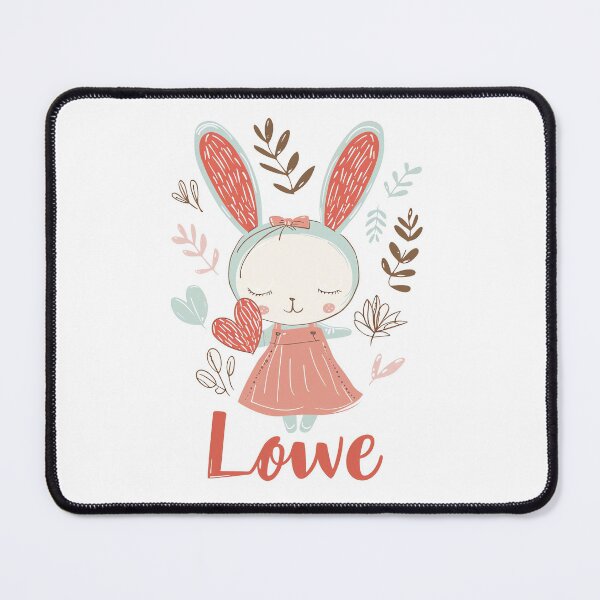 Item preview, Un lapin avec une robe rose et une robe rose avec le mot amour dessus designed and sold by MagicCreationsW.
