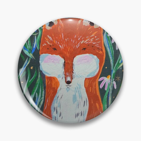 Item preview, Wildflower Meadow Fox designed and sold by ThisSpeckledWood.