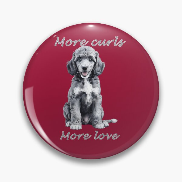 Item preview, Gray Poodle – More Curls, More Love designed and sold by Pawtraitvibes.