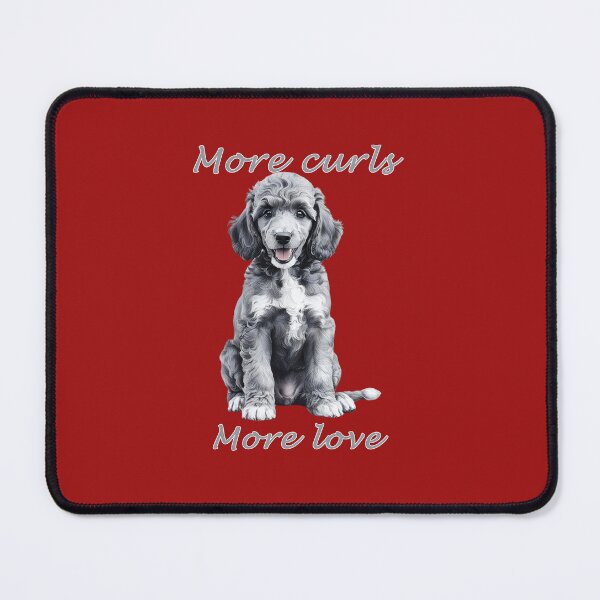Item preview, Gray Poodle – More Curls, More Love designed and sold by Pawtraitvibes.