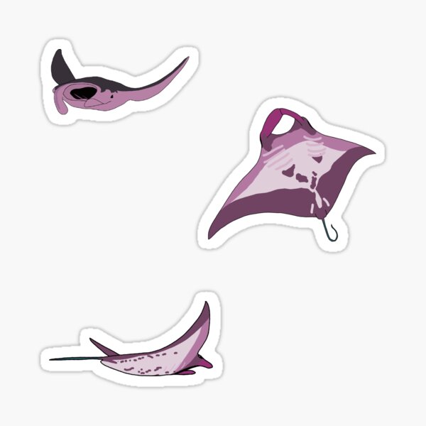 Vista previa del artículo con la obra «Mantarrayas», diseñado y vendido por Leapingdoe.