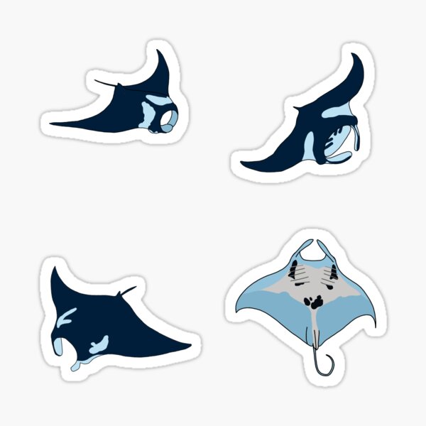 Vista previa del artículo con la obra «Mantarrayas», diseñado y vendido por Leapingdoe.