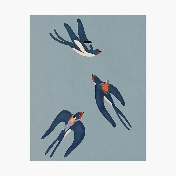 Item preview, Swooping Swallows designed and sold by ThisSpeckledWood.