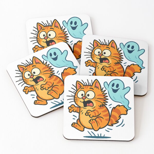 Item preview, Jumping Cat Meets Sneaky Ghost designed and sold by Anime and 90s Style.