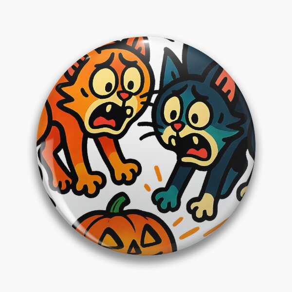 Item preview, Spooked Cats and Grinning Pumpkin designed and sold by Anime and 90s Style.