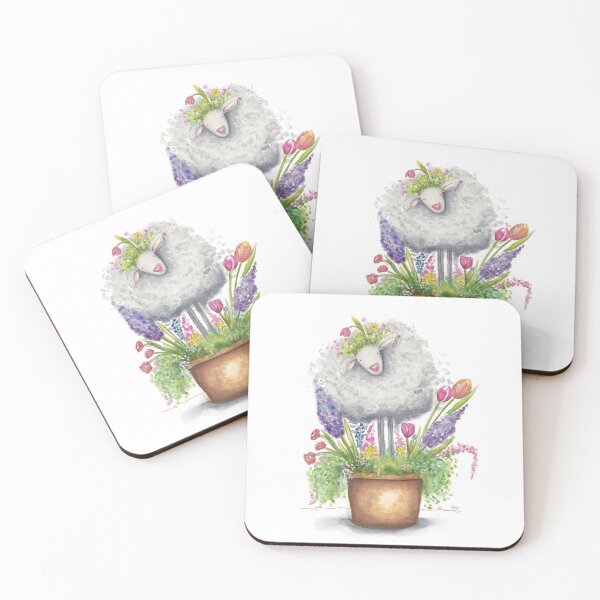 Item preview, Sheepie in Bloom designed and sold by Kristin Farnsworth Art .