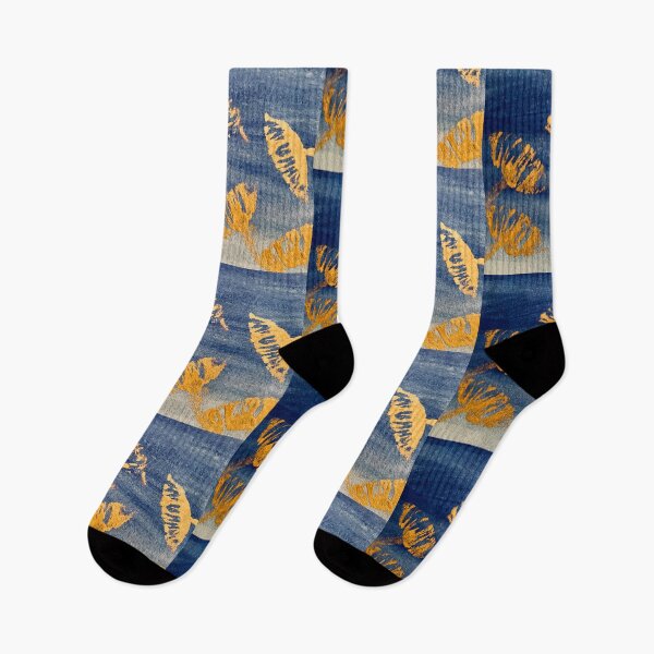 Item preview, Gold dandelion seeds floating flowers on navy blue background Minimal design  designed and sold by cheekylorns.