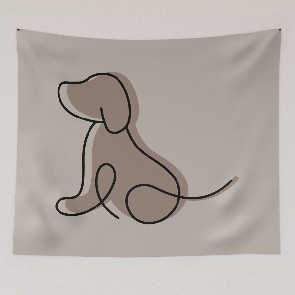 Item preview, Dog line art designed and sold by TrulyRuby.
