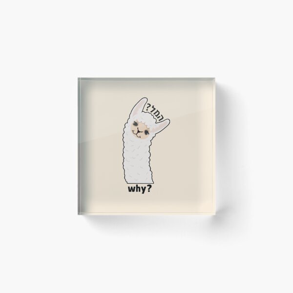 Item preview, ?למה (llama/why) literal pun in Hebrew! a llama asking llama  designed and sold by jessicaleah15.