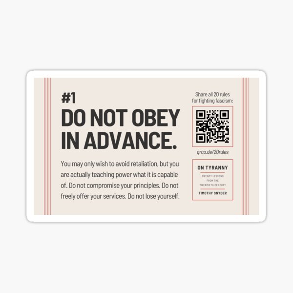 Item preview, Do Not Obey In Advance designed and sold by 50501oc.