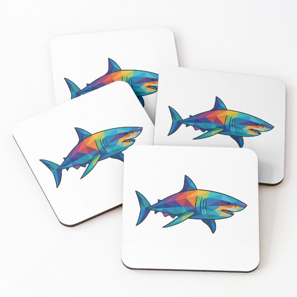 Item preview, Prismatic Great White Shark designed and sold by TheWonkyEaselCo.