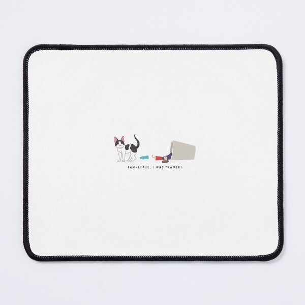 Item preview, "Paw-lease, I Was Framed!" Funny Crime Kitty designed and sold by cute-and-punny.