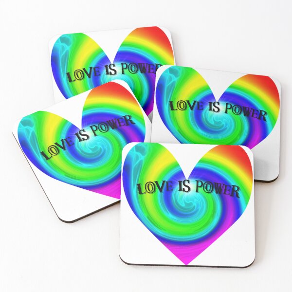Item preview, Love Is Power – Bold Rainbow Swirl Heart Art designed and sold by gleefulme.