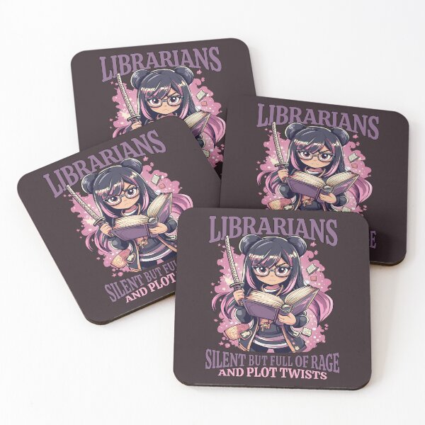 Item preview, Kawaii Librarian Rage Mode - Silent But Full of Plot Twists designed and sold by KZbubble.