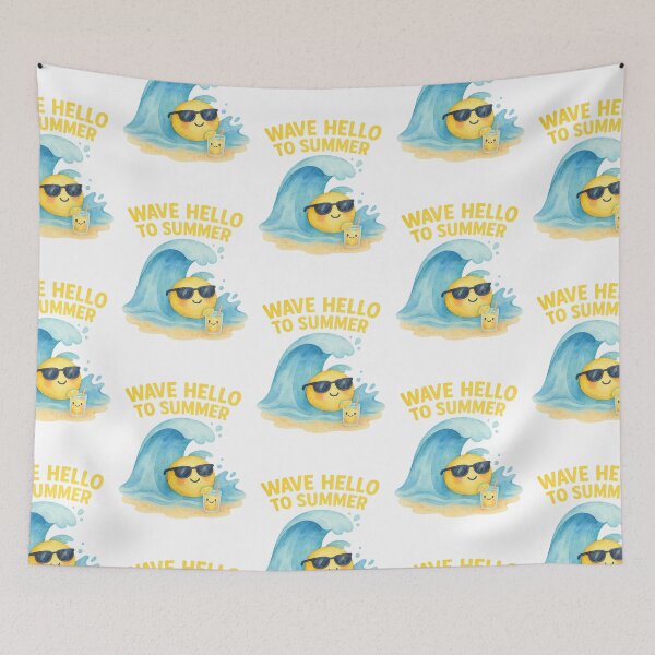 Item preview, Summer Vibes Wave Hello Sun tide designed and sold by MeroroGraphics.
