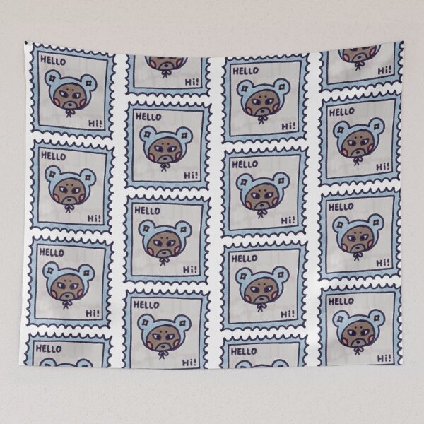Item preview, cute bear stamp designed and sold by 6tatha6.