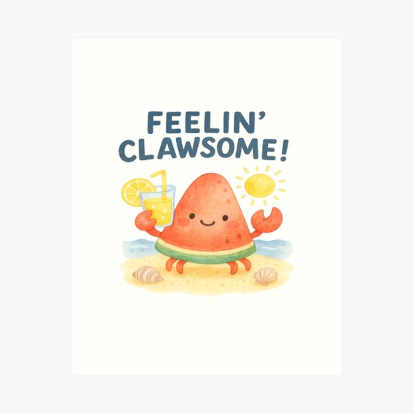 Item preview, Summer Vibes Watermelon Feeling Clawsome designed and sold by MeroroGraphics.