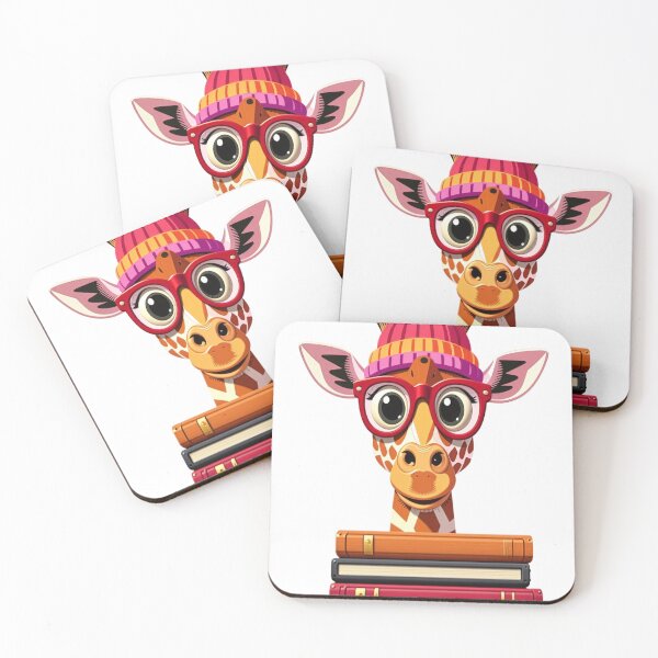 Item preview, Stylized Giraffe with Glasses and Books designed and sold by SparroCreative.