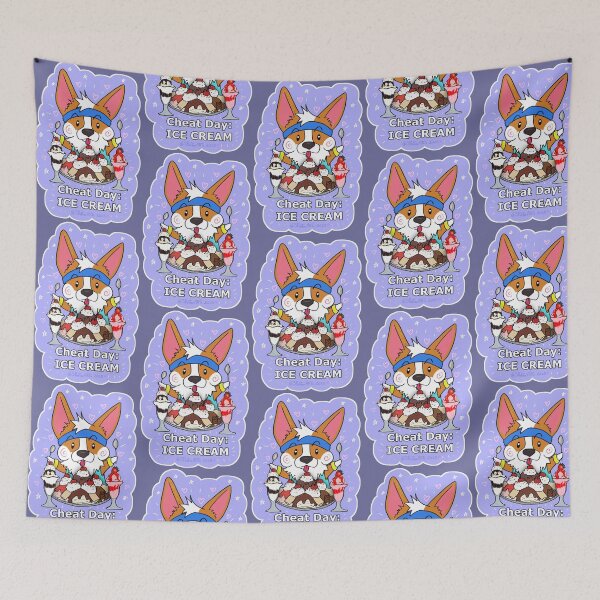 Item preview, Corgi Cheat Day: ICE CREAM designed and sold by SPufferART.