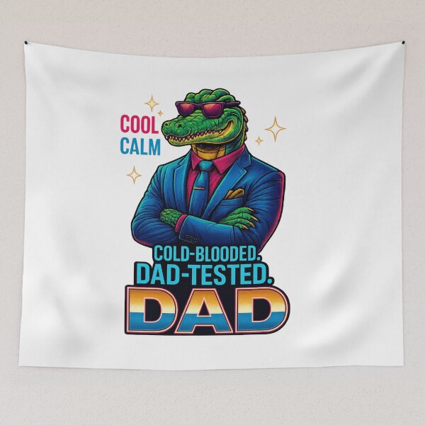 Item preview, Cold-Blooded Dad – Funny Retro Alligator Father Design designed and sold by JenniferCreaArte .