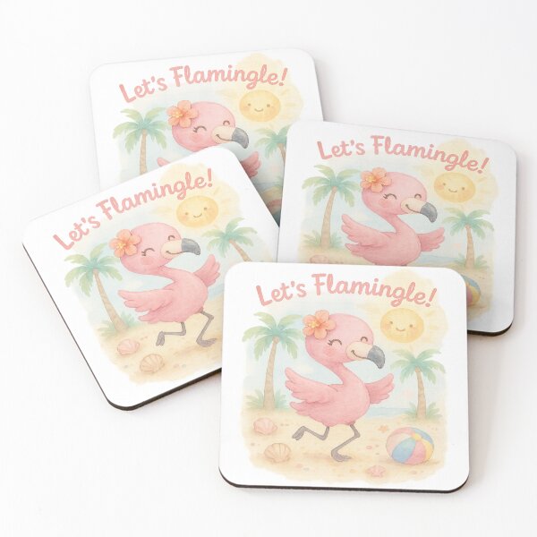 Item preview, Summer Vibes Flamingo Flamingle Watercolor designed and sold by MeroroGraphics.
