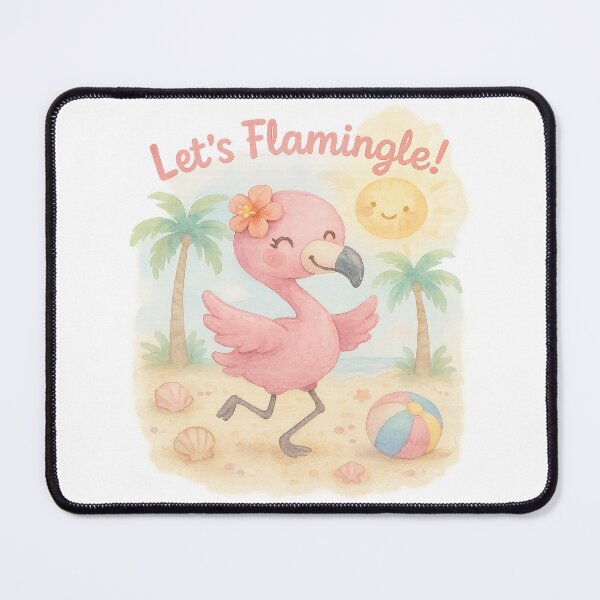 Item preview, Summer Vibes Flamingo Flamingle Watercolor designed and sold by MeroroGraphics.