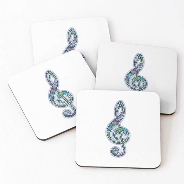 Item preview, Colorful Treble Clef Music Symbol for Music Lovers designed and sold by PinkWinkDesigns.