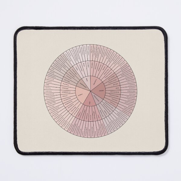 Item preview, Wheel of Emotions + Feelings | Peony Pink + Black on Sand | American English | Original designed and sold by KindToYourMind.