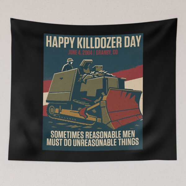 Item preview, Happy Killdozer Day Poster – Retro Style Tribute to June 4, 2004	 designed and sold by HappyResistance.