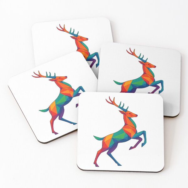 Item preview, Prismatic Leaping Deer designed and sold by TheWonkyEaselCo.