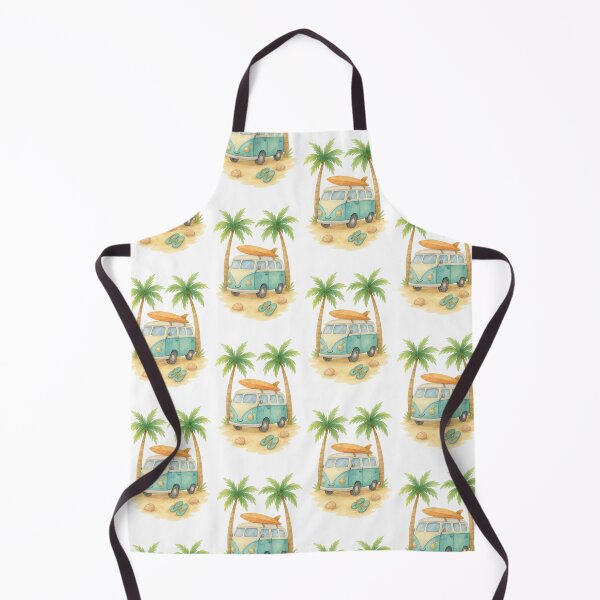 Item preview, Water Color Summer Vibes Summer Surf Van designed and sold by MeroroGraphics.