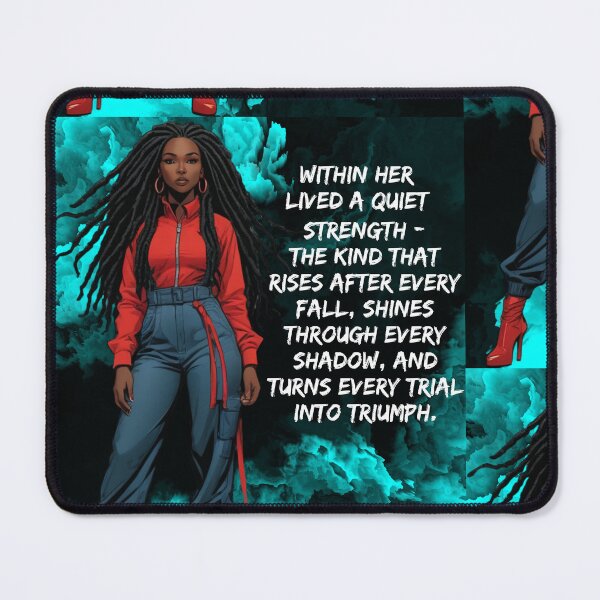 Item preview, Quiet Strength – Inspirational Quote with Woman with Locs | Empowerment Graphic designed and sold by WHDProduction45.