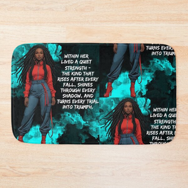 Item preview, Quiet Strength – Inspirational Quote with Woman with Locs | Empowerment Graphic designed and sold by WHDProduction45.