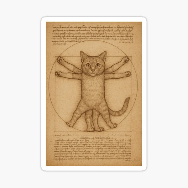 Aperçu de l'œuvre Chat de Vitruve créée et vendue par RobbyBoyArt.