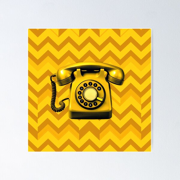 Item preview, Chevron Rotary Phone Retro Wallpaper designed and sold by CTM ArtStudio.