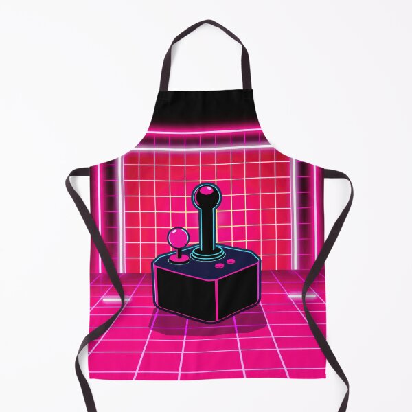 Item preview, Neon Grid Joystick Retro Wallpaper designed and sold by CTM ArtStudio.