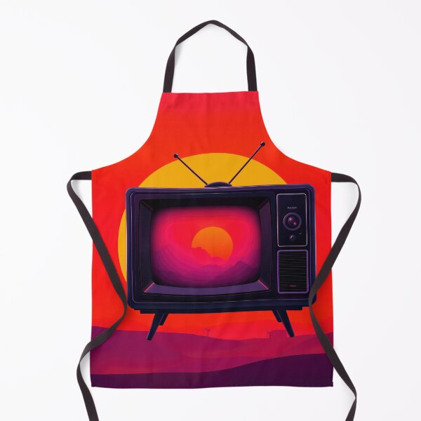 Item preview, Sunset TV Retro Wallpaper designed and sold by CTM ArtStudio.