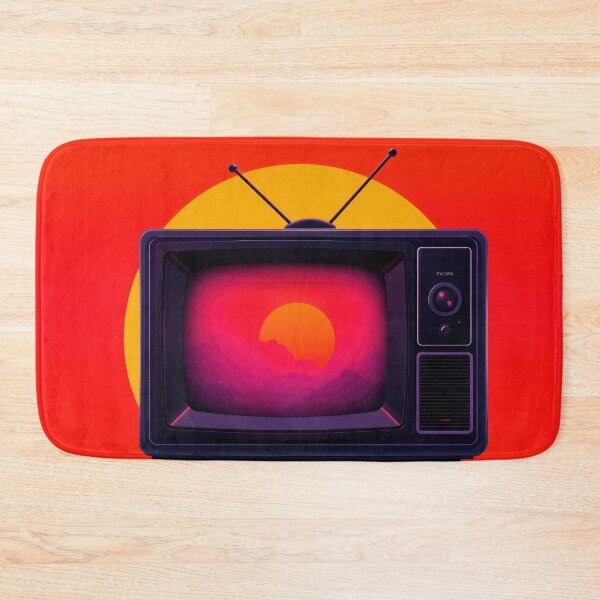 Item preview, Sunset TV Retro Wallpaper designed and sold by CTM ArtStudio.