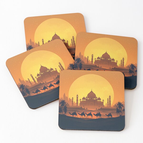 Item preview, Rajasthan Desert Sunset – India Palace and Camel Silhouette designed and sold by Myra365Art.