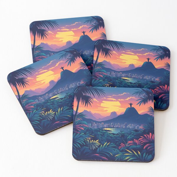 Item preview, Rio de Janeiro – Brazil Skyline and Christ the Redeemer designed and sold by Myra365Art.