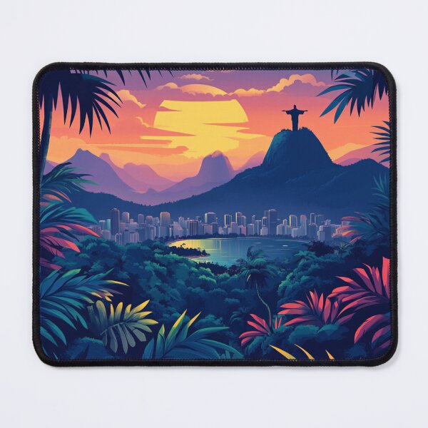 Item preview, Rio de Janeiro – Brazil Skyline and Christ the Redeemer designed and sold by Myra365Art.