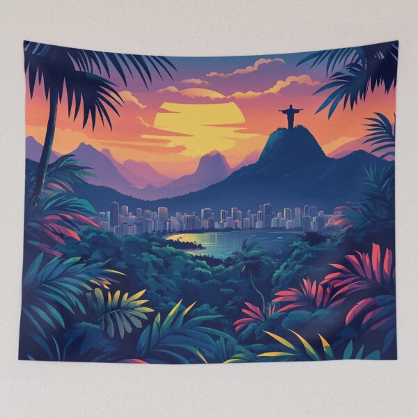 Item preview, Rio de Janeiro – Brazil Skyline and Christ the Redeemer designed and sold by Myra365Art.