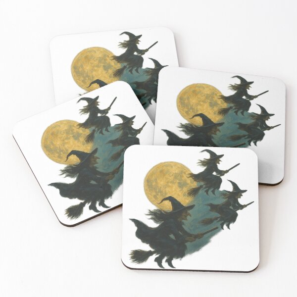 Item preview, Witches Flying Past the Full Moon designed and sold by QuirkWears.