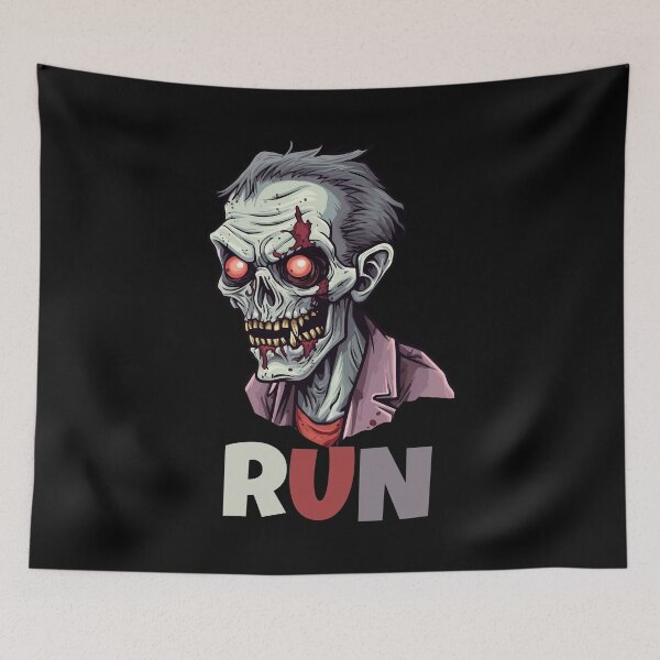 Item preview, RUN Zombie – Horror Skull with Glowing Eyes Graphic designed and sold by Karim-Karem.