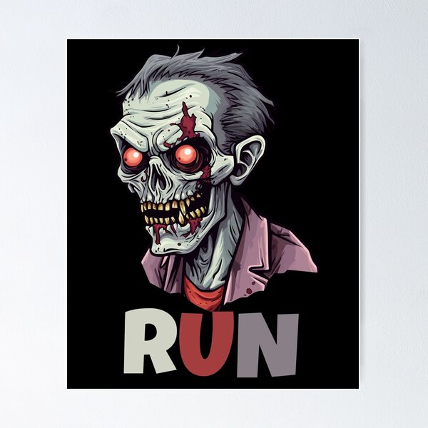 Item preview, RUN Zombie – Horror Skull with Glowing Eyes Graphic designed and sold by Karim-Karem.