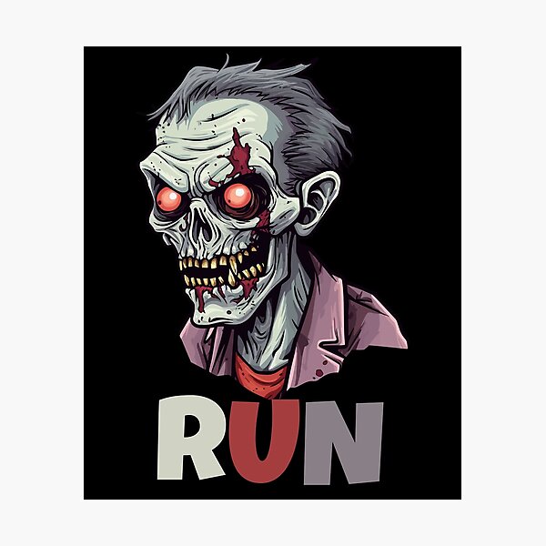 Item preview, RUN Zombie – Horror Skull with Glowing Eyes Graphic designed and sold by Karim-Karem.