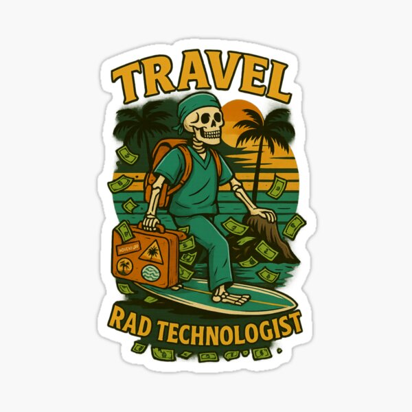 Artikel-Vorschau von Reise Rad Technologe Skelett Surfen Bargeld, designt und verkauft von AlohaRadGear.