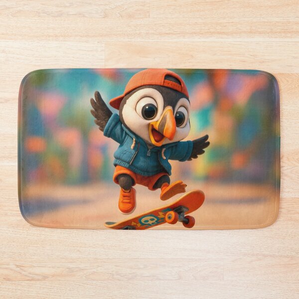Item preview, Skater Puffin designed and sold by Sillytoe.