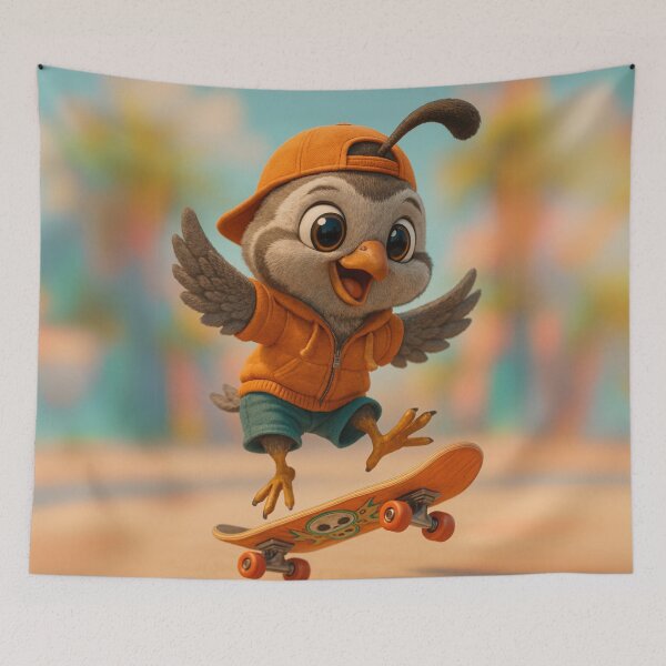 Item preview, Skater Quail designed and sold by Sillytoe.