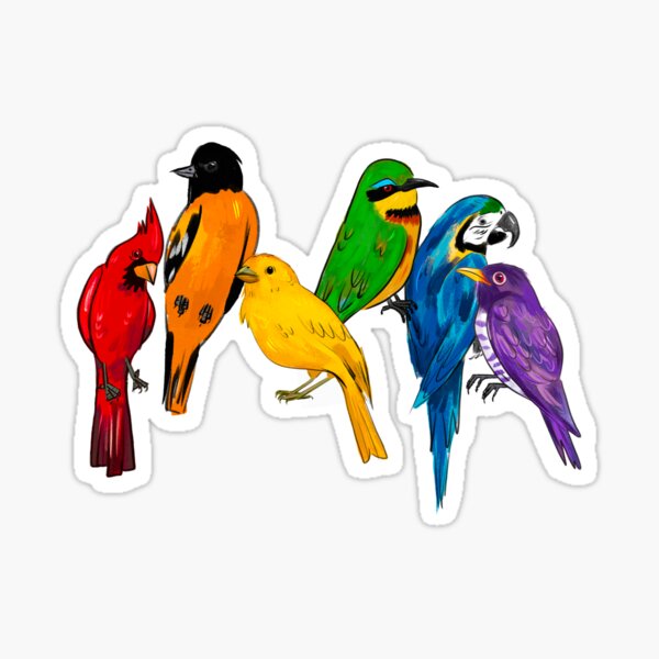 Artikel-Vorschau von Subtile Pride-Vögel, designt und verkauft von girlinwhiteglasses.